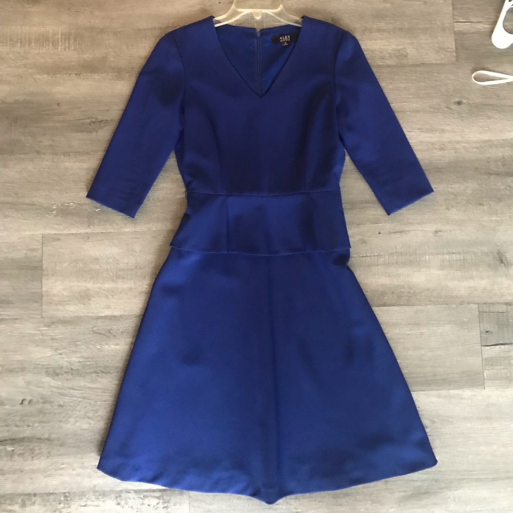 Classic Peplum Electric Blue Alexa Marie Dress